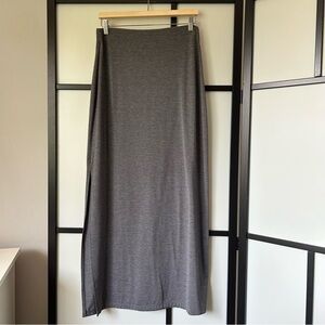 [M] Old Navy Dark Gray Lightweight Cool Night Maxi Skirt Women Poly Rayon Blend